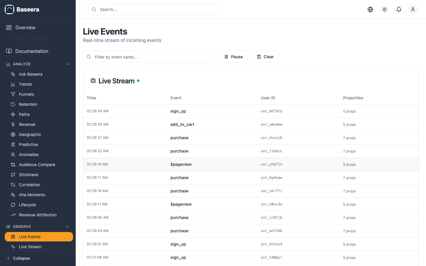Live Event Debugger
